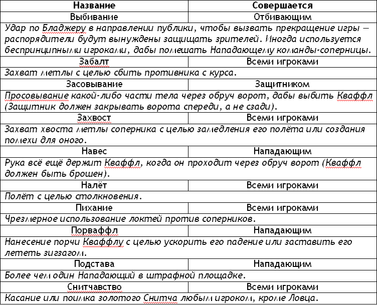 Квиддитч сквозь века