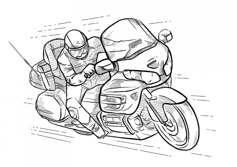 Черный байкер Черный байкер