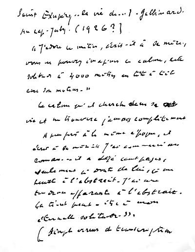 Сент-Экзюпери, каким я его знал... Сент-Экзюпери, каким я его знал...