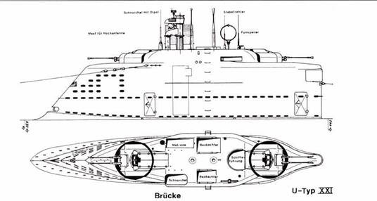 Германские субмарины Тип XXI Крупным планом