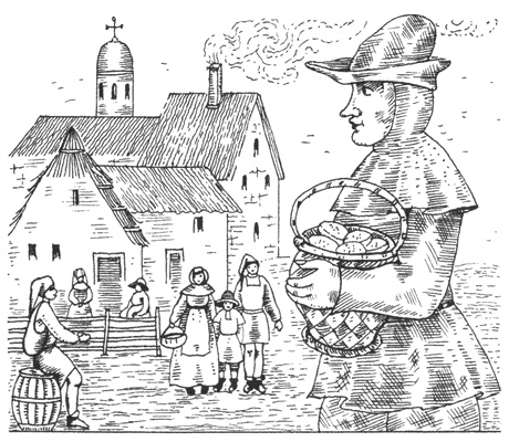 Средневековые замок, город, деревня и их обитатели