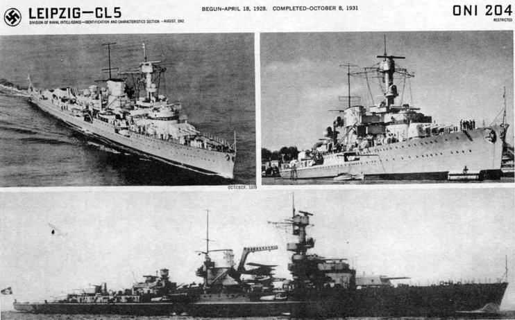 Легкие крейсера типа «Нюрнберг». 1928-1945 гг.