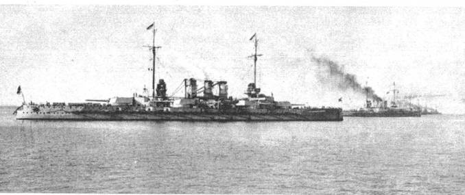 Линейные корабли “Гельголанд”, “Остфрисланд”, "Ольденбург" и "Тюринген" . 1907-1921 гг.