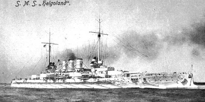 Линейные корабли “Гельголанд”, “Остфрисланд”, "Ольденбург" и "Тюринген" . 1907-1921 гг.