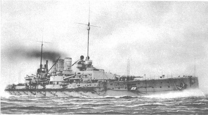 Линейные корабли “Гельголанд”, “Остфрисланд”, "Ольденбург" и "Тюринген" . 1907-1921 гг.