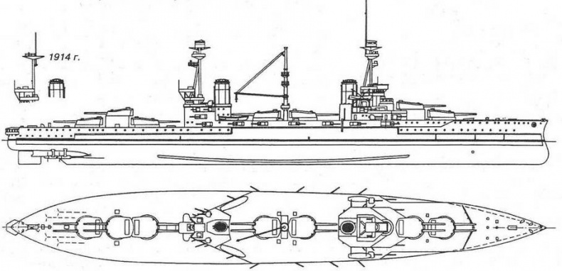 Линейные корабли “Эджинкорт”, “Канада” и “Эрин”. 1910-1922 гг.
