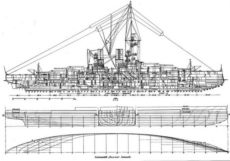 Линейные корабли типа "Баерн". Последние дредноуты империи кайзера Вильгельма II.