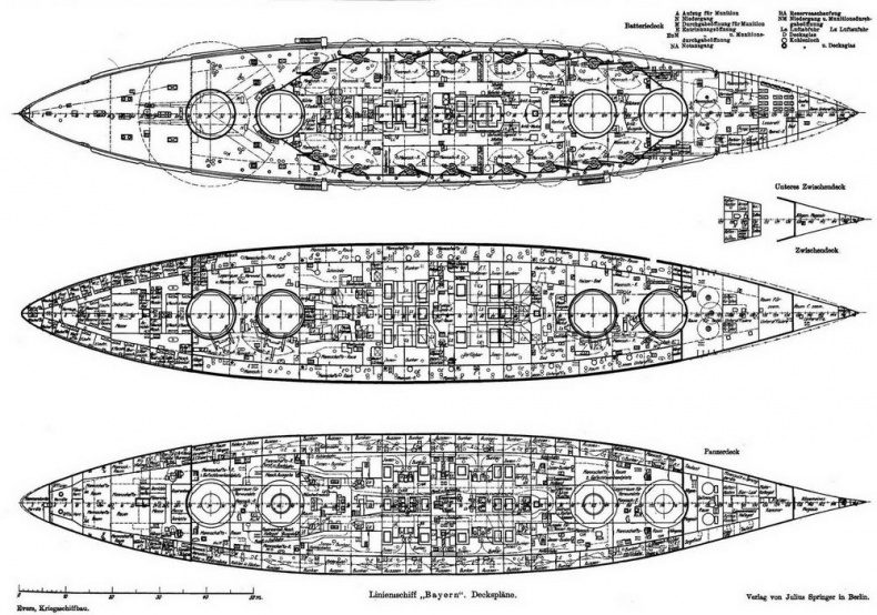 Линейные корабли типа "Баерн". Последние дредноуты империи кайзера Вильгельма II.