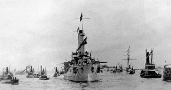 Броненосцы Соединенных Штатов Америки "Мэн", "Техас", "Индиана", "Массачусетс", "Орегон" и "Айова"