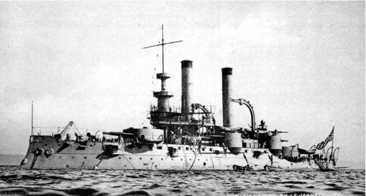 Броненосцы Соединенных Штатов Америки "Мэн", "Техас", "Индиана", "Массачусетс", "Орегон" и "Айова"