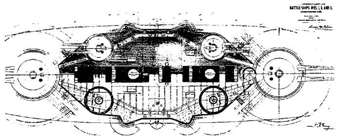 Броненосцы Соединенных Штатов Америки "Мэн", "Техас", "Индиана", "Массачусетс", "Орегон" и "Айова"