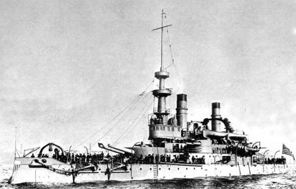 Броненосцы Соединенных Штатов Америки "Мэн", "Техас", "Индиана", "Массачусетс", "Орегон" и "Айова"