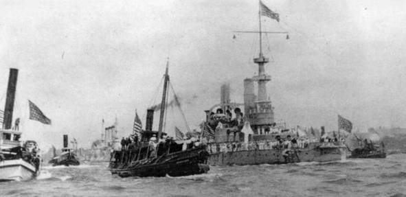 Броненосцы Соединенных Штатов Америки "Мэн", "Техас", "Индиана", "Массачусетс", "Орегон" и "Айова"